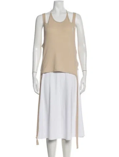 Pre-owned Dion Lee Crew Neck Sleeveless Top In Neutrals