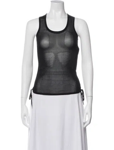 Pre-owned Dion Lee Crew Neck Sleeveless Top W/ Tags In Black