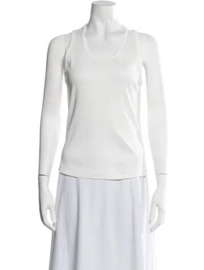 Pre-owned Dion Lee Crew Neck Sleeveless Top In White