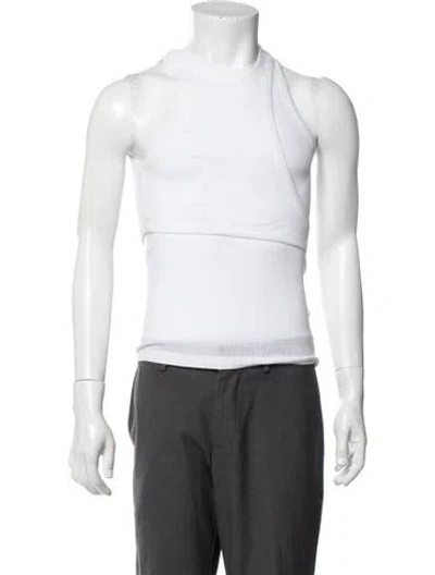 Pre-owned Dion Lee Crew Neck Sleeveless T-shirt W/ Tags In White