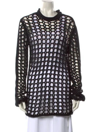 Pre-owned Dion Lee Crew Neck Sweater In Black