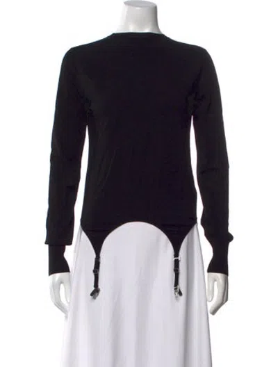 Pre-owned Dion Lee Crew Neck Sweater In Black