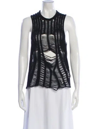 Pre-owned Dion Lee Crew Neck Sweater In Black/neutrals