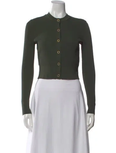 Pre-owned Dion Lee Crew Neck Sweater In Green