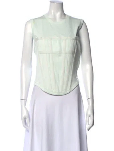 Pre-owned Dion Lee Crew Neck Sweater In White