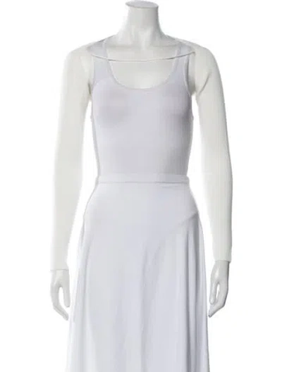 Pre-owned Dion Lee Crew Neck Sweater In White