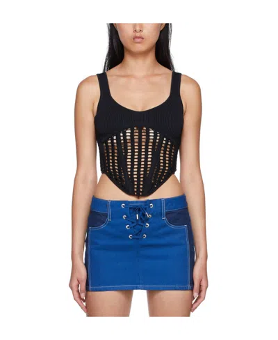 Dion Lee Crochet Crop Top In Multicolor