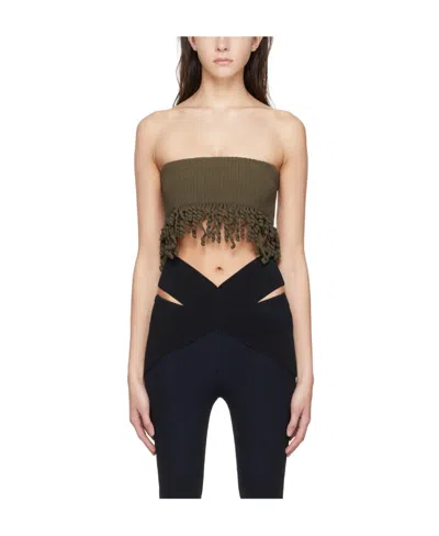 Dion Lee Crochet-knit Bandeau Top In Black