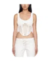 Dion Lee White Recycled Viscose Tank Top In White