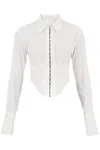 DION LEE CROPPED SHIRT WITH UNDERBUST CORSET