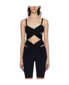 Dion Lee Black X Tank Top In Black