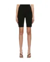 Dion Lee Black & Navy Double Hosiery Shorts In Black