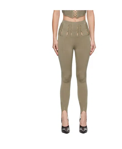Dion Lee Cut Out-detail Leggings In Brown