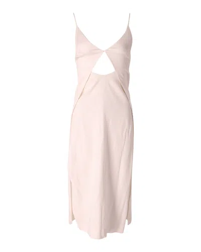 Pre-owned Dion Lee Cut Out Dress In White Cream Acetate In Pink