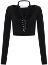 Dion Lee Cut-out Halterneck Crop Top In Black