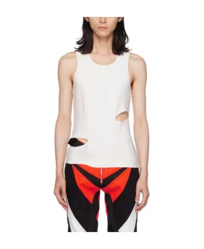 Dion Lee Cut-out Round-neck Tank Top In White