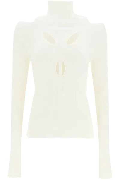 Dion Lee Cut-out Skivvy In Bianco
