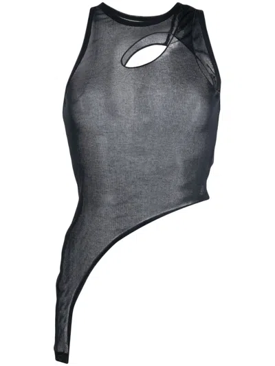 Dion Lee Cut-out Sleeveless Top In Black