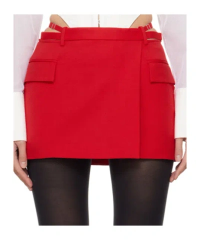 Dion Lee Cut-out Wrap Miniskirt In Red