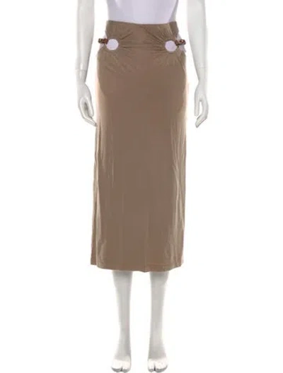 Pre-owned Dion Lee Cutout Accent Midi Length Skirt W/ Tags In Neutral