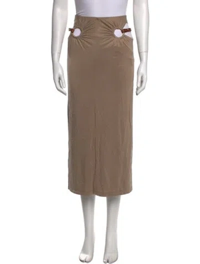 Pre-owned Dion Lee Cutout Accent Midi Length Skirt W/ Tags In Neutral