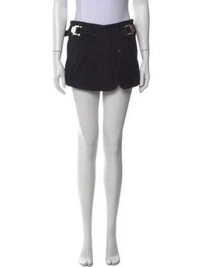 Pre-owned Dion Lee Cutout Accent Mini Skirt In Black