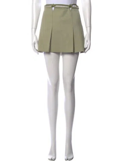 Pre-owned Dion Lee Cutout Accent Mini Skirt In Green