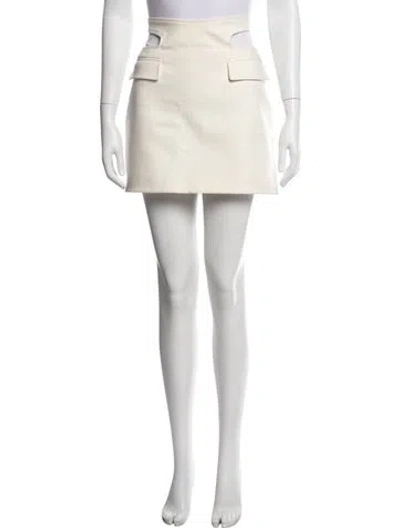 Pre-owned Dion Lee Cutout Accent Mini Skirt In Neutrals