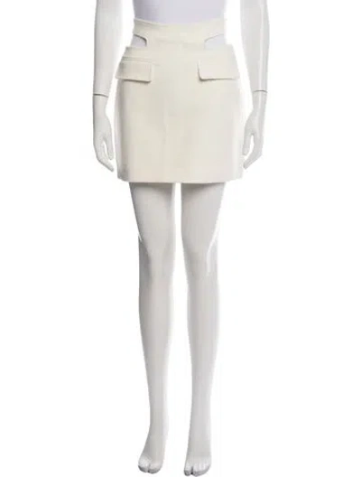 Pre-owned Dion Lee Cutout Accent Mini Skirt In Neutrals