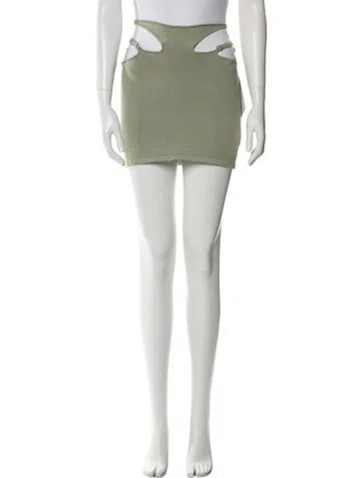 Pre-owned Dion Lee Cutout Accent Mini Skirt W/ Tags In Green