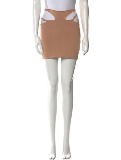 Pre-owned Dion Lee Cutout Accent Mini Skirt W/ Tags In Neutral