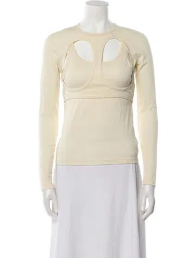 Pre-owned Dion Lee Cutout Accent Set In White