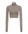 Dion Lee Cutout Knit Turtleneck Cropped Top