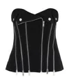 Dion Lee Denim Biker Corset Top In Black