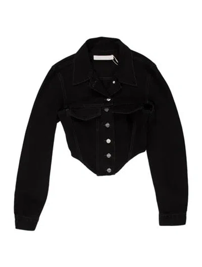 Pre-owned Dion Lee Denim Jacket W/ Tags In Black