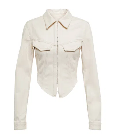 Dion Lee Denim Jacket In White