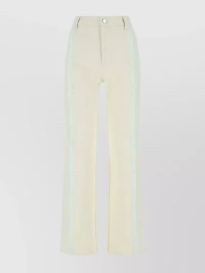 Dion Lee Denim Jeans With Contrast Side Stripe In Neutral