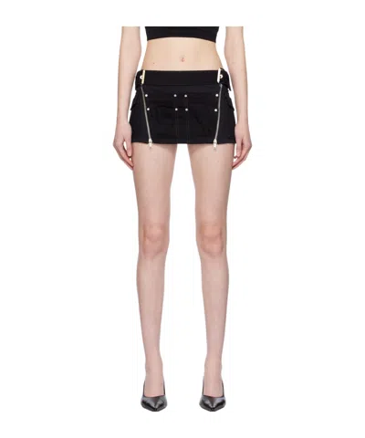 Dion Lee Denim Toolbelt Skirt In Black