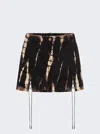 Dion Lee Lace Up-detail Denim Miniskirt In Black
