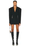Dion Lee Diamond-stud Oversized Blazer In Black