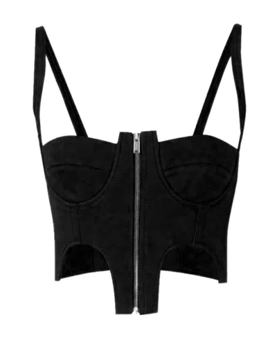 Dion Lee Double Arch Bustier Top In Black
