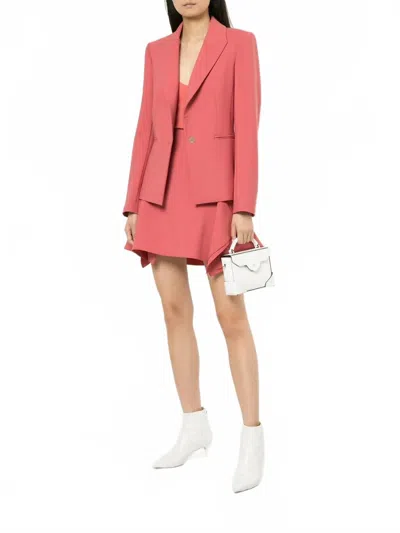 Dion Lee Double Wool Tailored Blazer In Pink