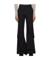 Dion Lee Draped-panel Flared Trousers In Black