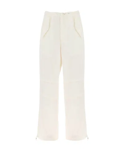 Dion Lee Drawstring Parachute Trousers In White