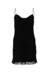 Dion Lee Black Velvet Mini Dress In Black