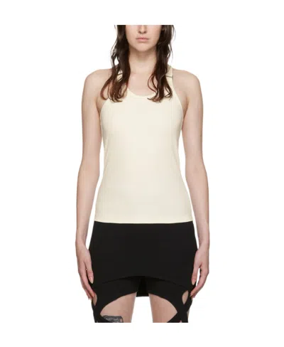 Dion Lee E-hook Ribbed Tank Top In Nude