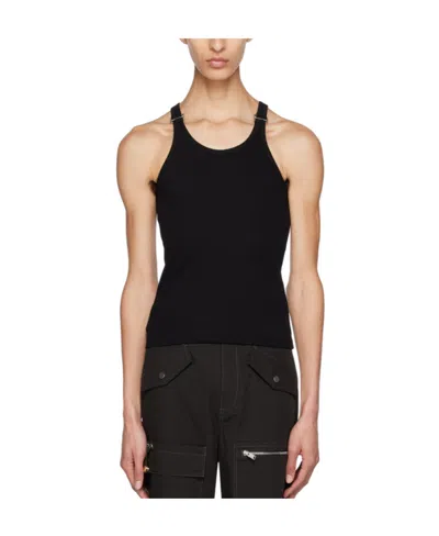 Dion Lee E-hoop Ribbed Tank Top In Black