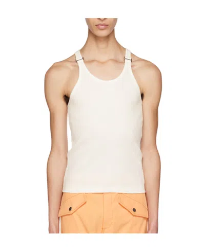 Dion Lee E-hoop Ribbed Tank Top In Nude