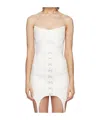 Dion Lee Embossed Off-shoulder Bustier In White