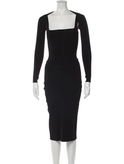 Pre-owned Dion Lee Embroidered Accent Dress Set In Black